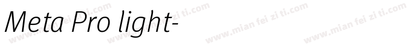 Meta Pro light字体转换
